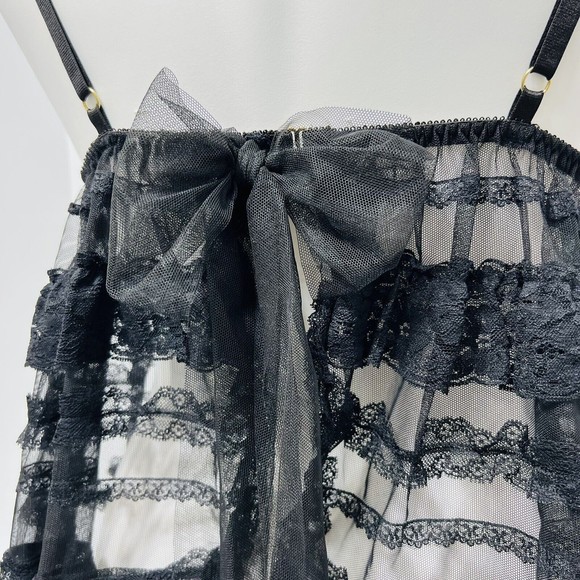 Victoria's Secret Sexy Ruffled Lace Lingerie Dress Mesh - Picture 7 of 11